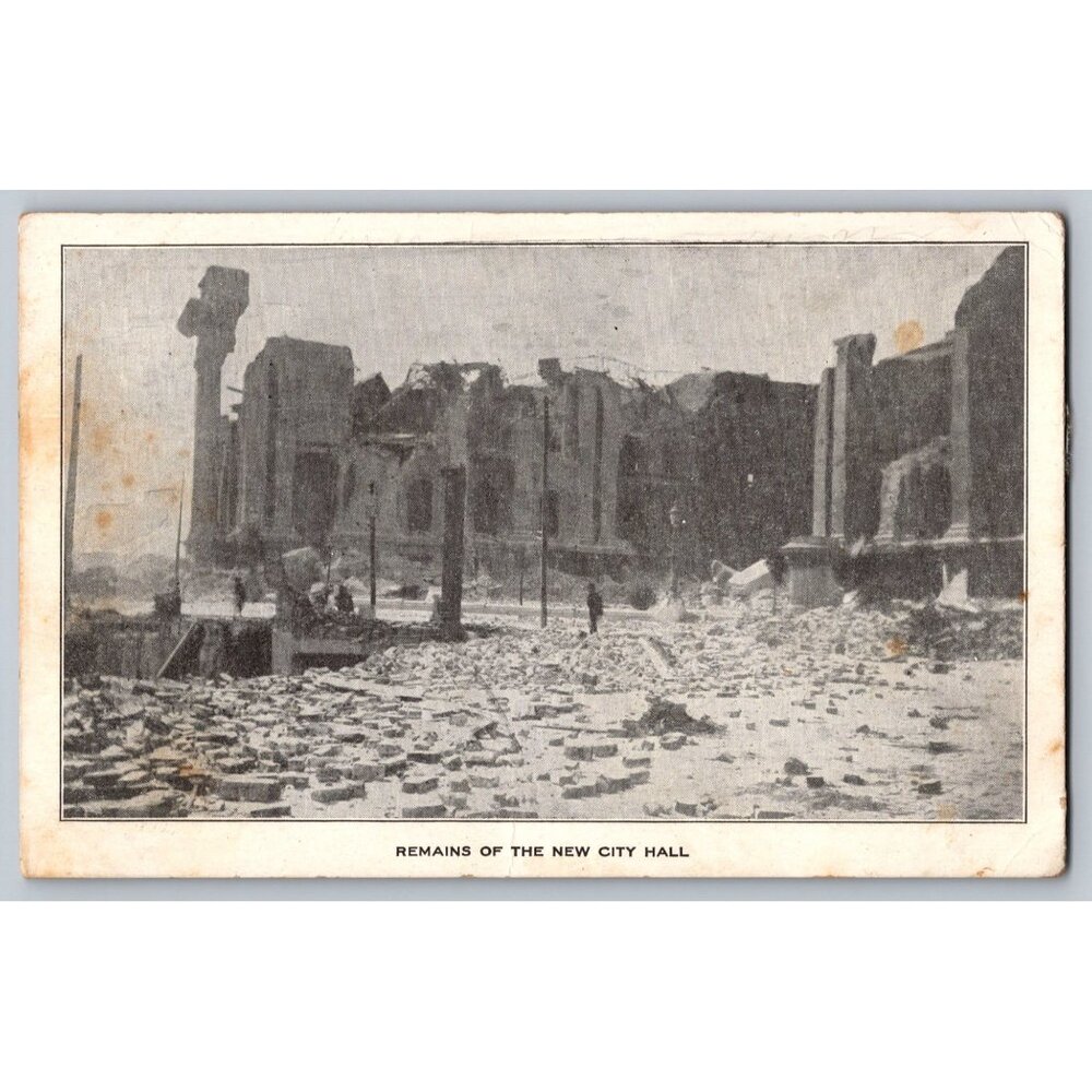 Antique Postcard Remains Of The New City Hall San Francisco 1906 Earthquake 1507